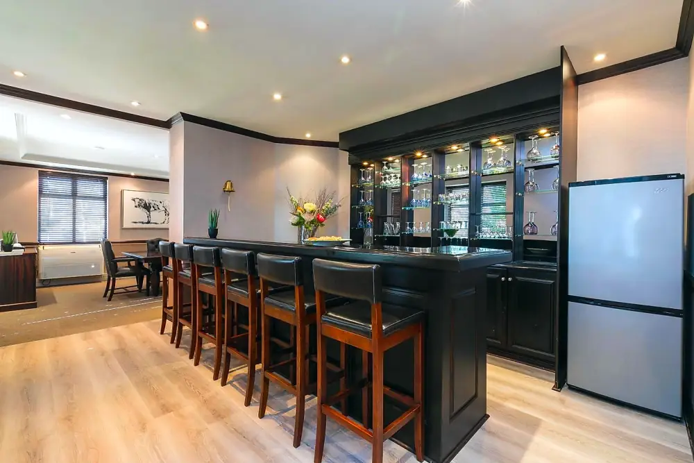 Private bar and lounge for tenants at The Workplace, Lonehill, Sandton